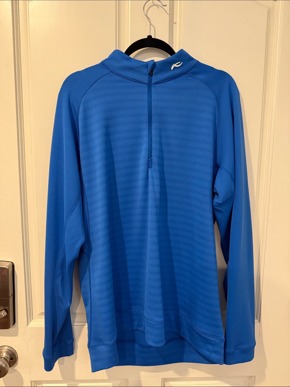 Men's KJUS Blue Performance Half-Zip Pullover 54 XL Regular